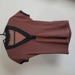 Nau Women shirt short sleeve lightweight casual hiking sz XS brown